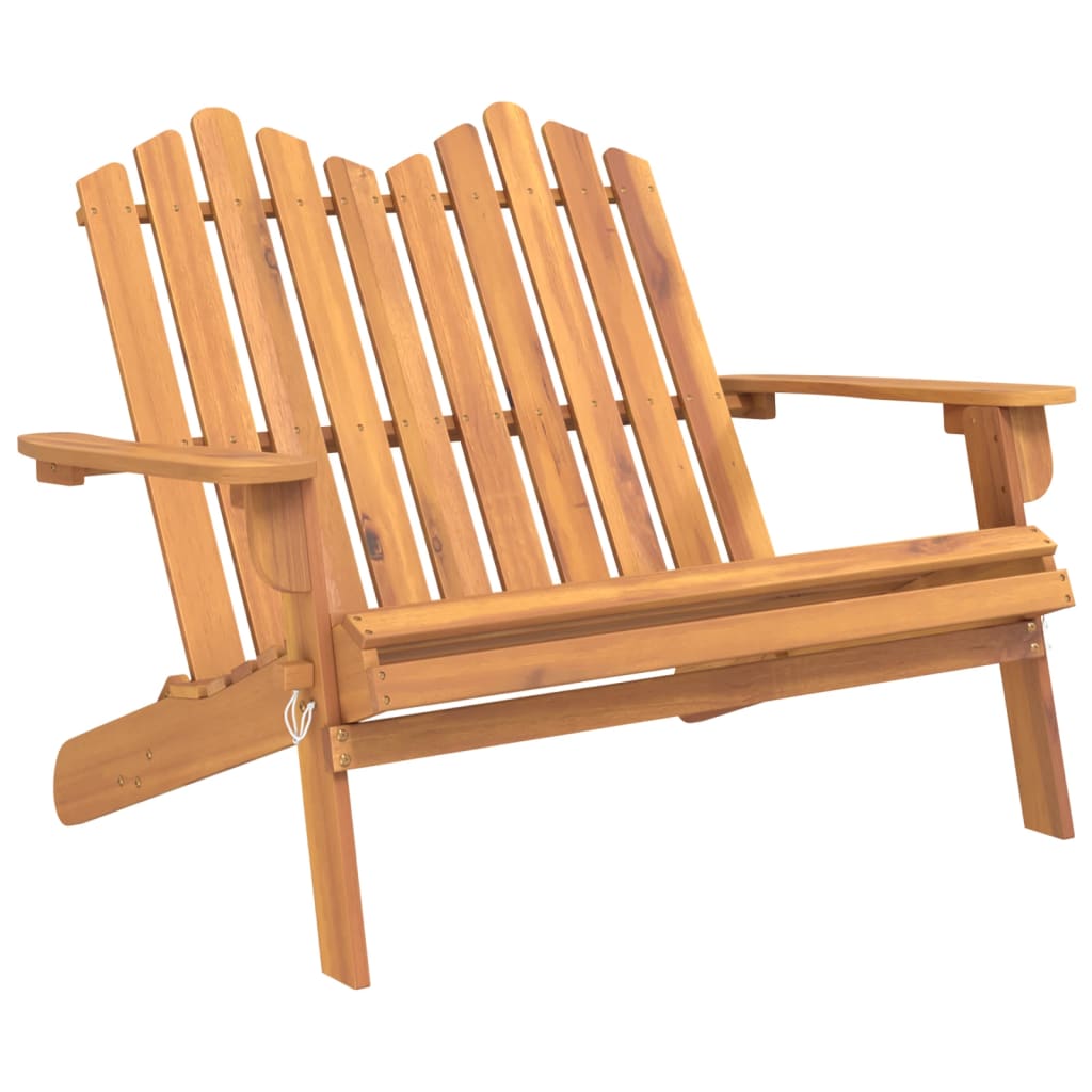 Bancă De Grădină Adirondack Cu Perne 126 Cm, Lemn Masiv Acacia