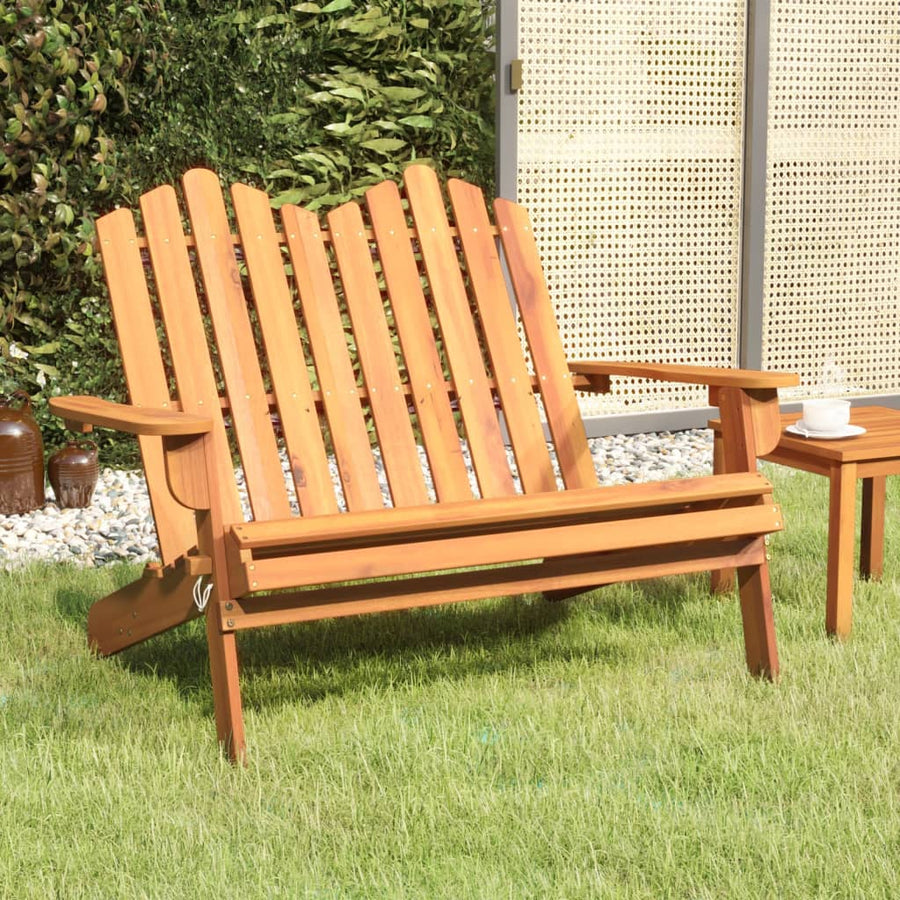Bancă De Grădină Adirondack Cu Perne 126 Cm, Lemn Masiv Acacia