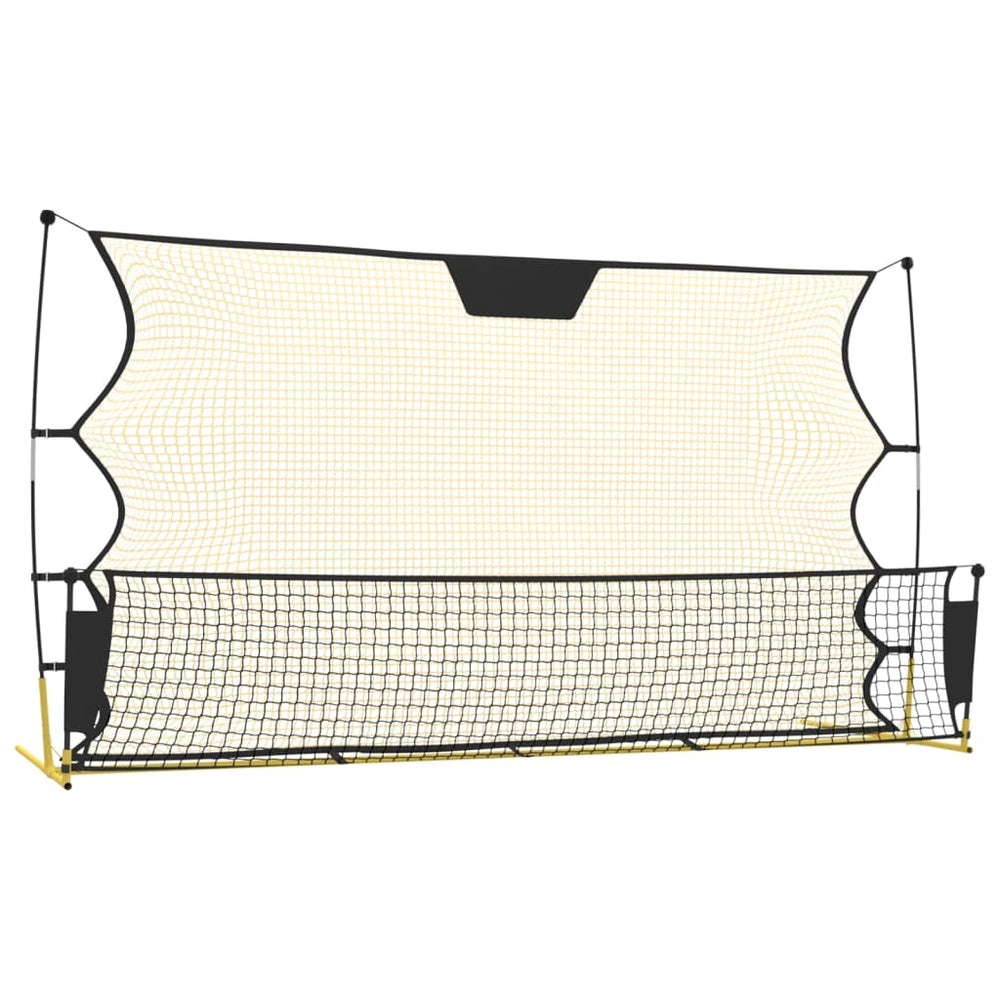 Plasă Rebounder Fotbal, Negru Și Galben 183X85X120 Cm Poliester