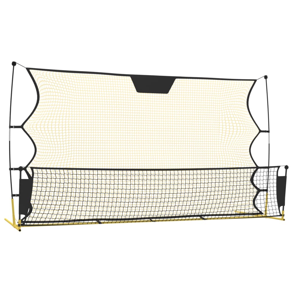 Plasă Rebounder Fotbal, Negru Și Galben 183X85X120 Cm Poliester