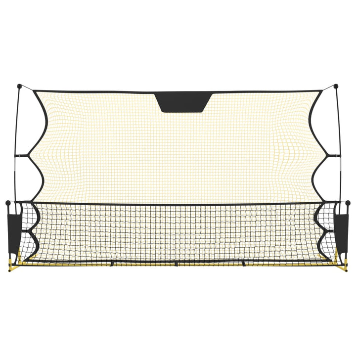 Plasă Rebounder Fotbal, Negru Și Galben 183X85X120 Cm Poliester