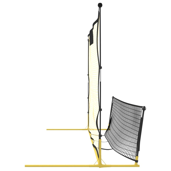 Plasă Rebounder Fotbal, Negru Și Galben 183X85X120 Cm Poliester