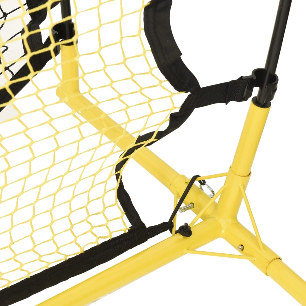 Plasă Rebounder Fotbal, Negru Și Galben 183X85X120 Cm Poliester