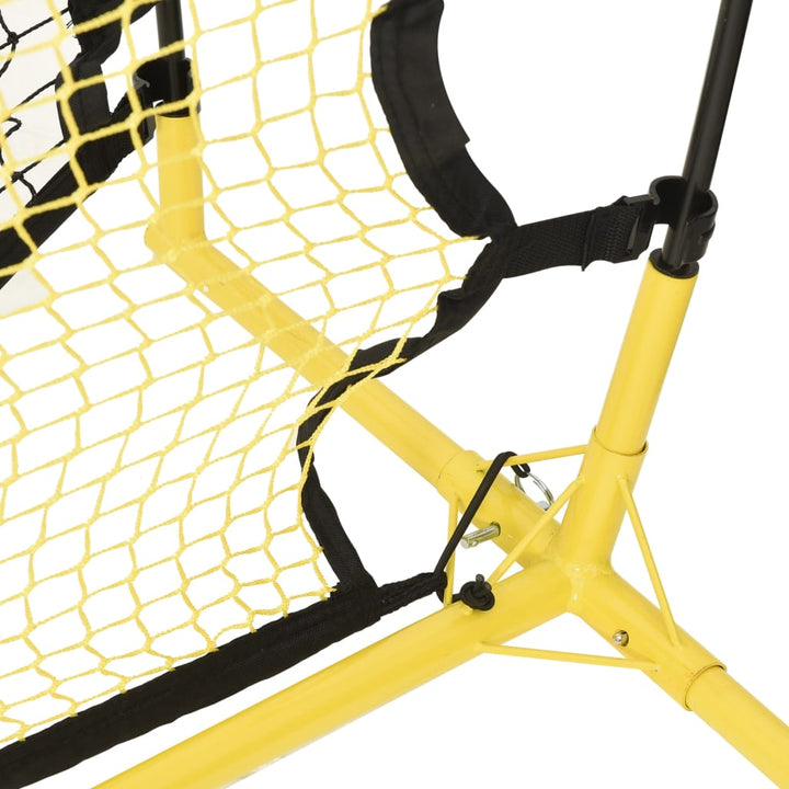 Plasă Rebounder Fotbal, Negru Și Galben 183X85X120 Cm Poliester