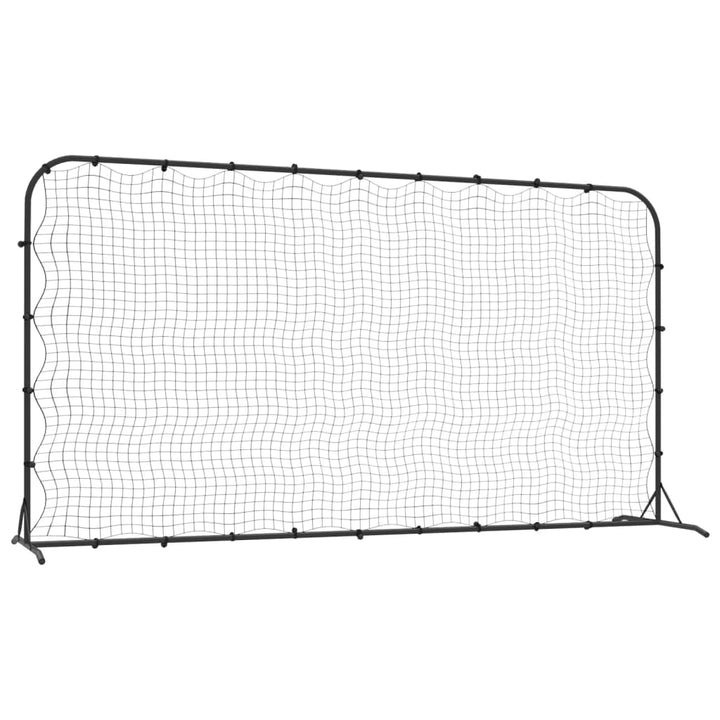 Plasă De Ricoșeu Fotbal, Negru, 366X90X183 Cm, Hdpe