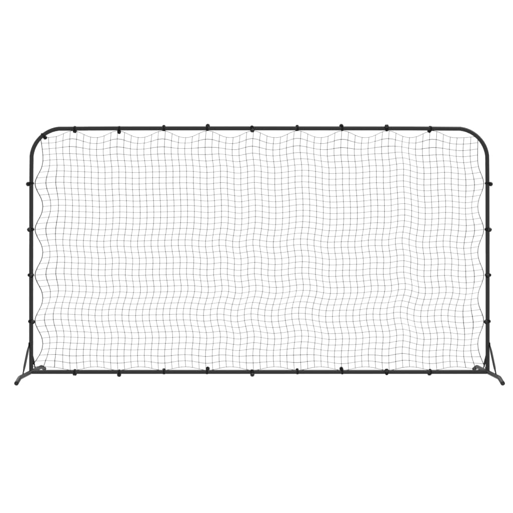 Plasă De Ricoșeu Fotbal, Negru, 366X90X183 Cm, Hdpe