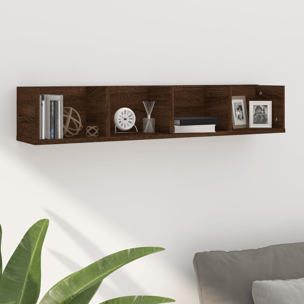 Raft De Perete Pentru Cd-Uri 100X18X18 Cm Lemn Prelucrat