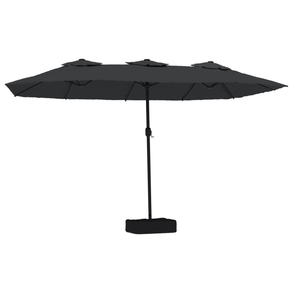 Umbrelă De Grădină Cu Două Capete/Led-Uri, , 449X245 Cm