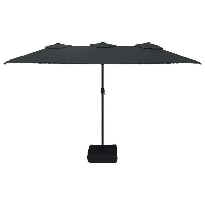 Umbrelă De Grădină Cu Două Capete/Led-Uri, , 449X245 Cm