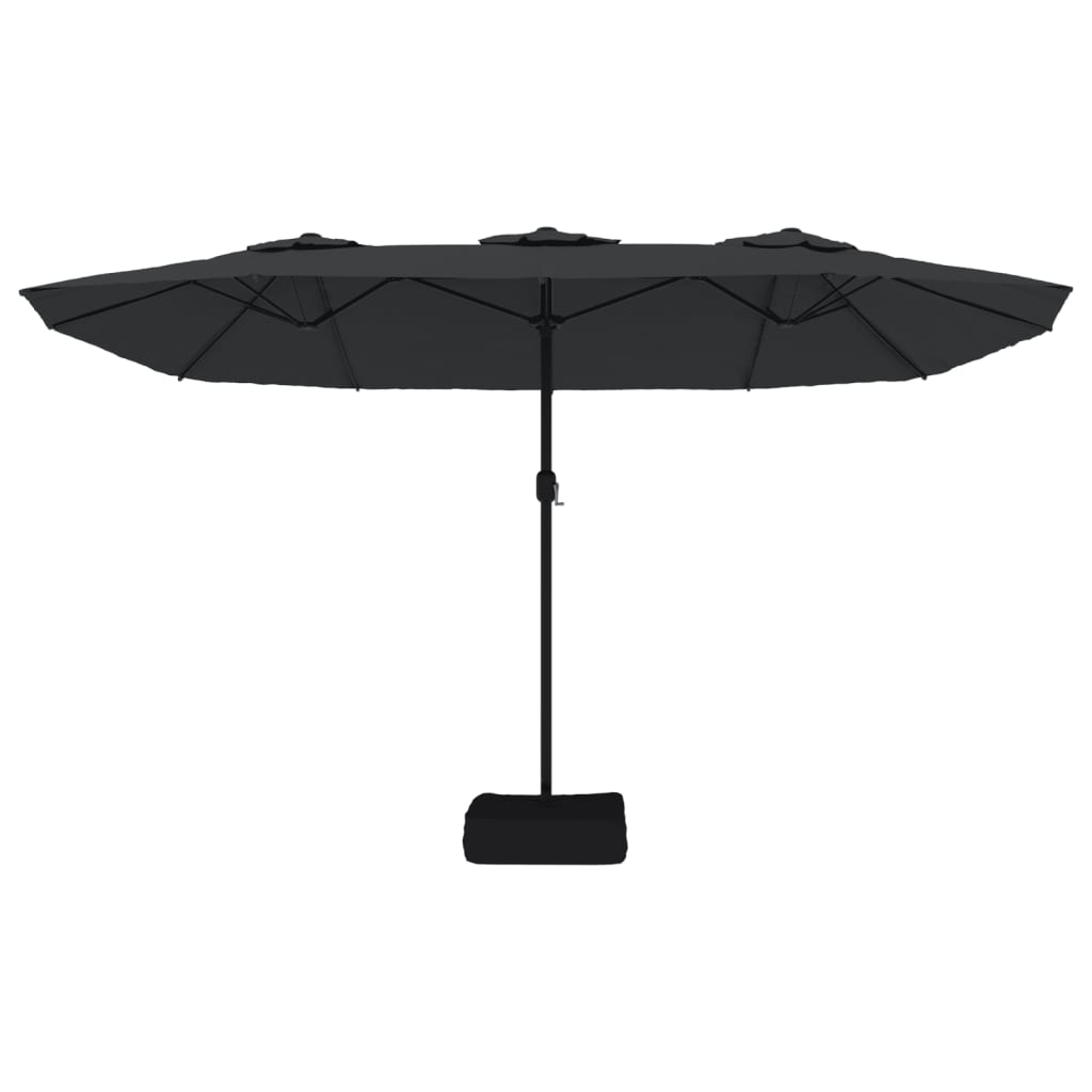 Umbrelă De Grădină Cu Două Capete/Led-Uri, , 449X245 Cm