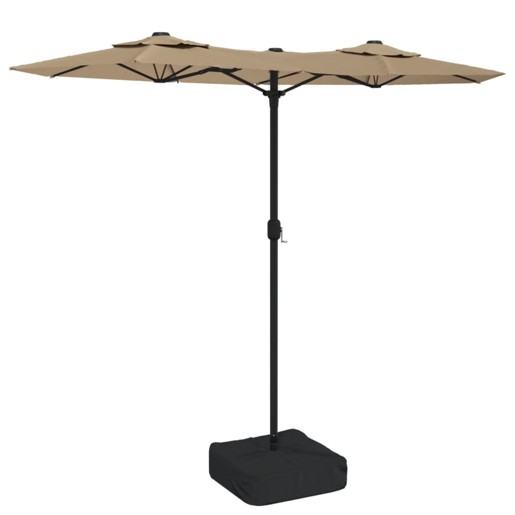 Umbrelă De Grădină Cu Două Capete, Taupe, 316X240 Cm