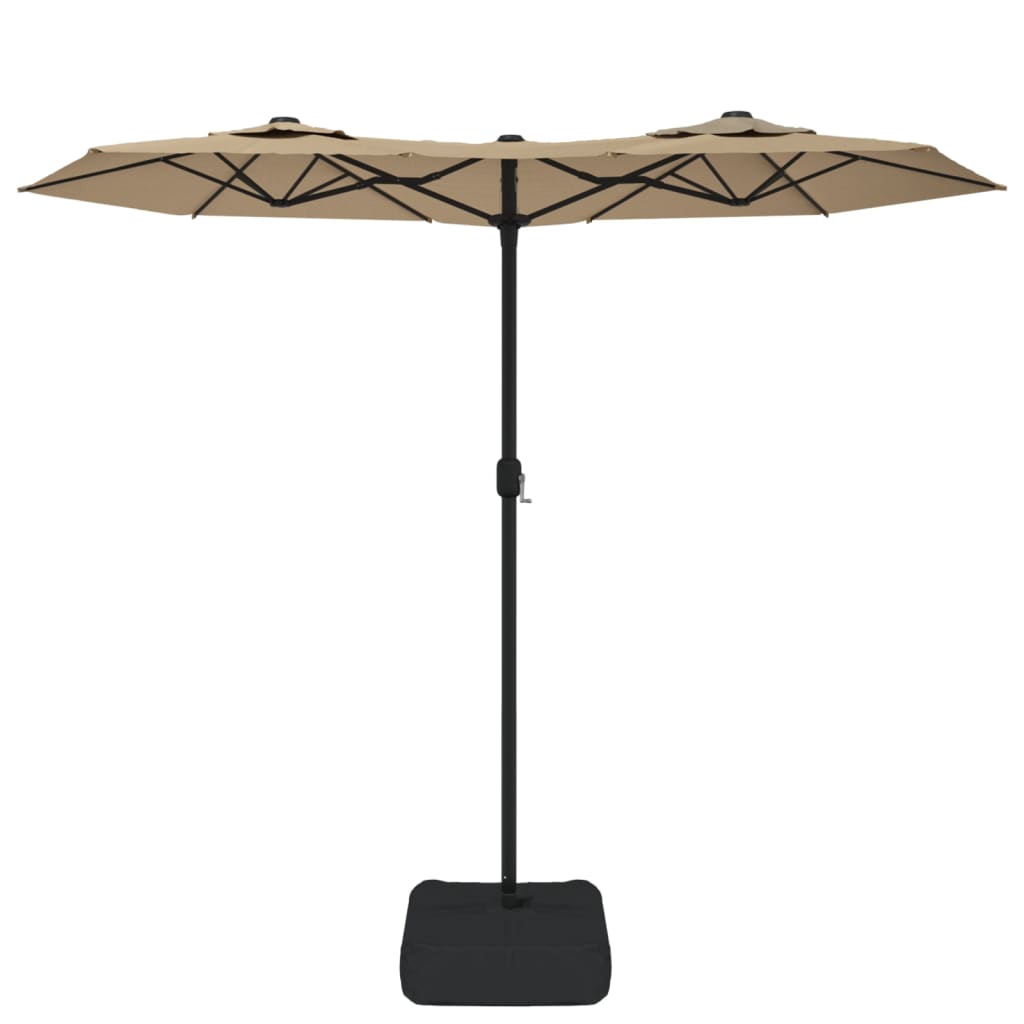 Umbrelă De Grădină Cu Două Capete, Taupe, 316X240 Cm