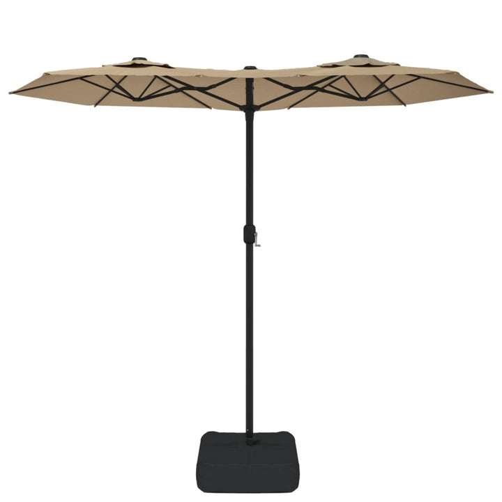 Umbrelă De Grădină Cu Două Capete, Taupe, 316X240 Cm