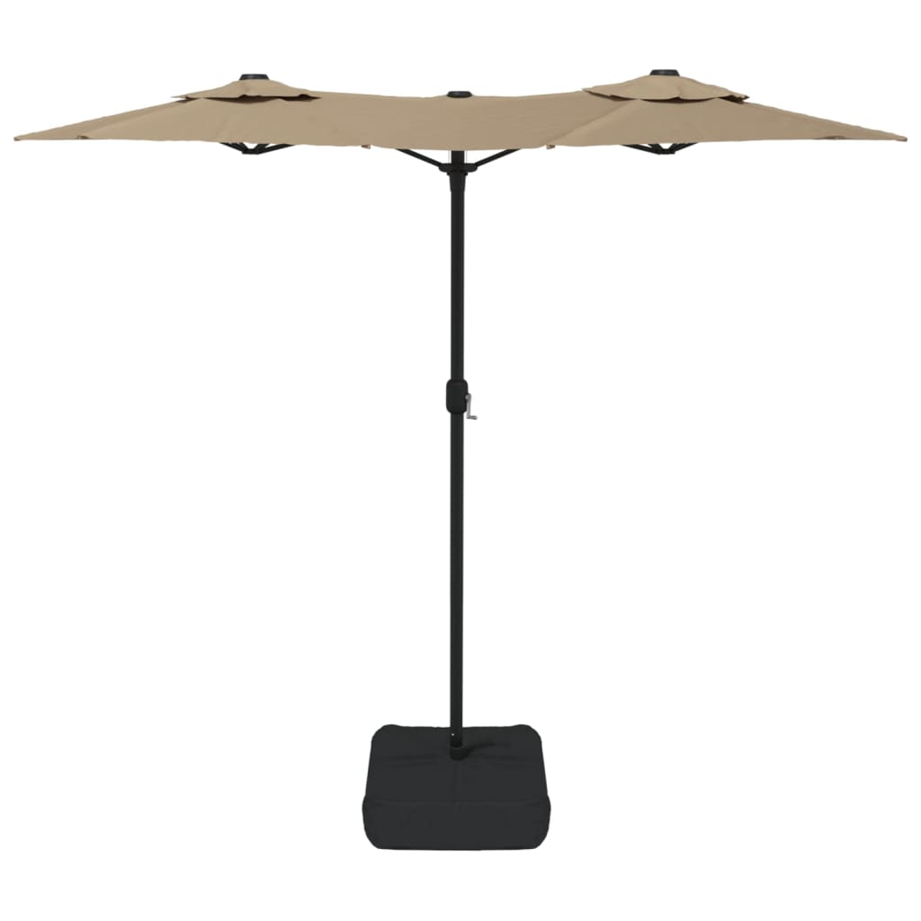 Umbrelă De Grădină Cu Două Capete, Taupe, 316X240 Cm
