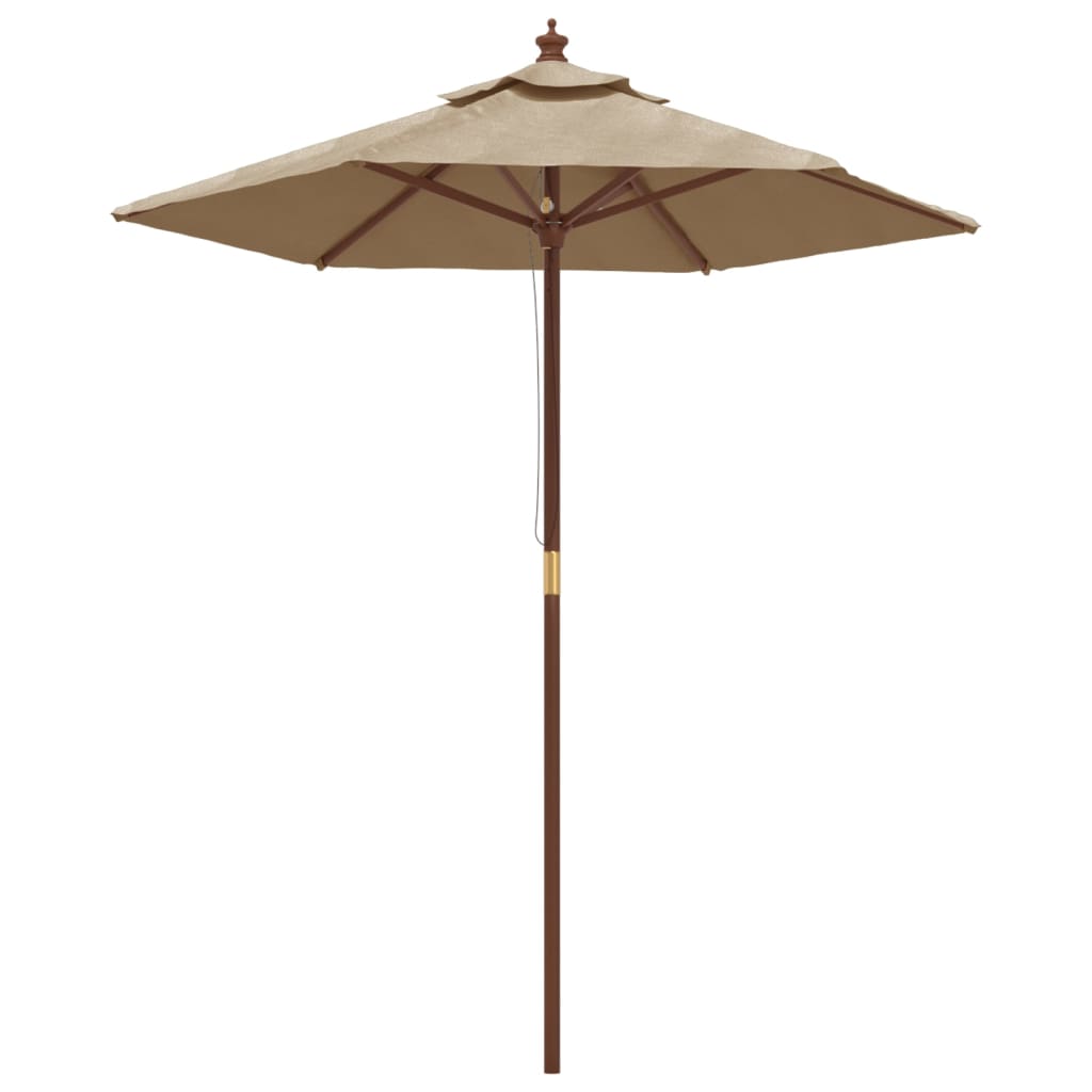 Umbrelă De Soare De Grădină Stâlp Din Lemn 196X231 Cm