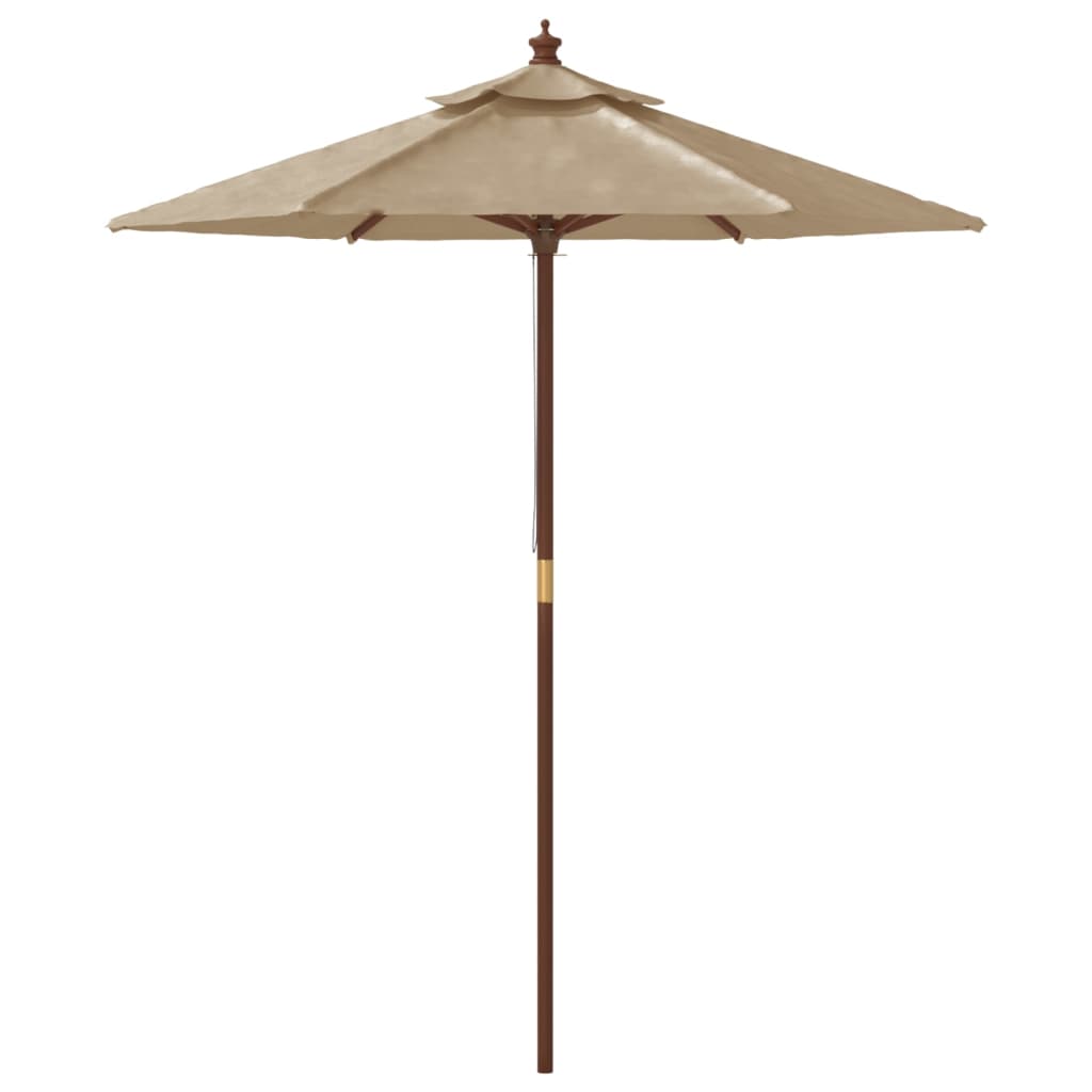 Umbrelă De Soare De Grădină Stâlp Din Lemn 196X231 Cm