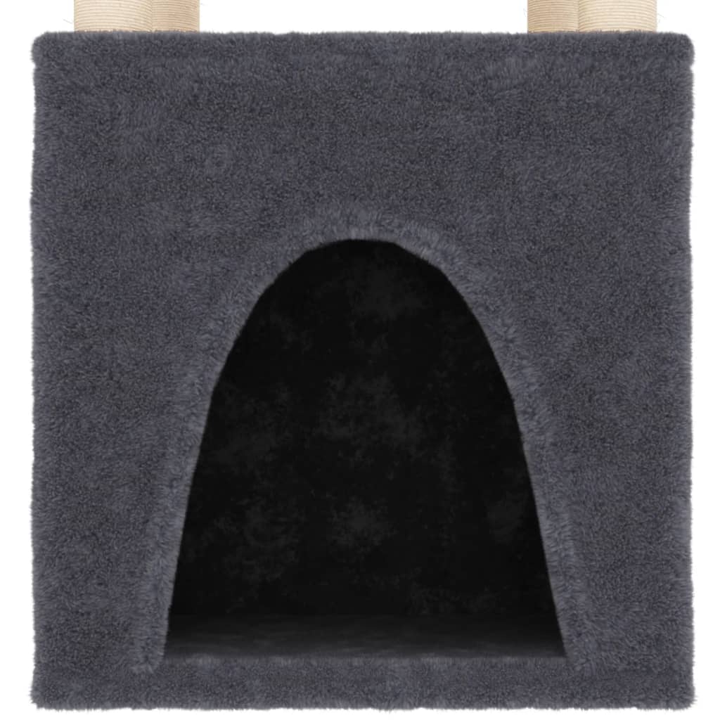 Ansamblu Pisici Cu Stâlpi Din Funie Sisal, , 147 Cm