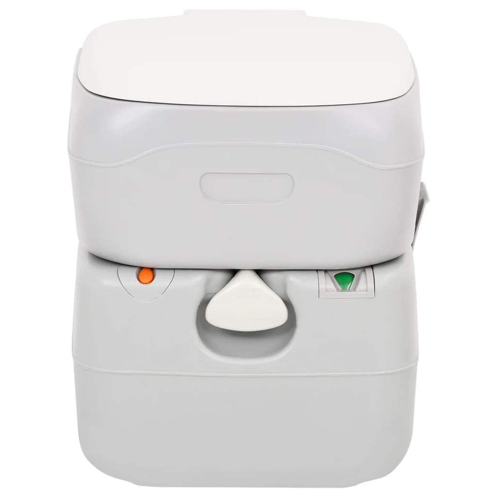 Toaletă Portabilă De Camping, Gri Și Alb, 22+12 L, Hdpe