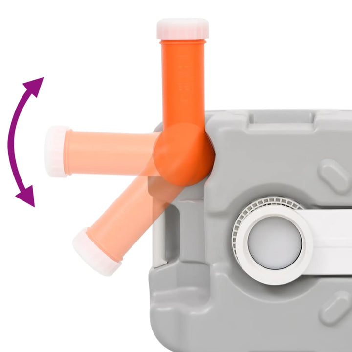 Toaletă Portabilă De Camping, Gri Și Alb, 22+12 L, Hdpe