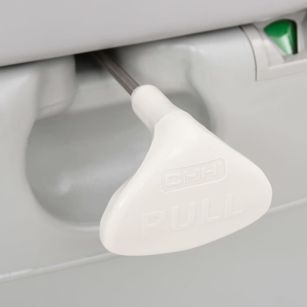 Toaletă Portabilă De Camping, Gri Și Alb, 22+12 L, Hdpe