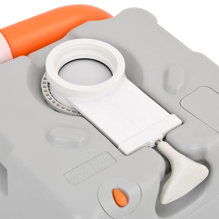 Toaletă Portabilă De Camping, Gri Și Alb, 22+12 L, Hdpe