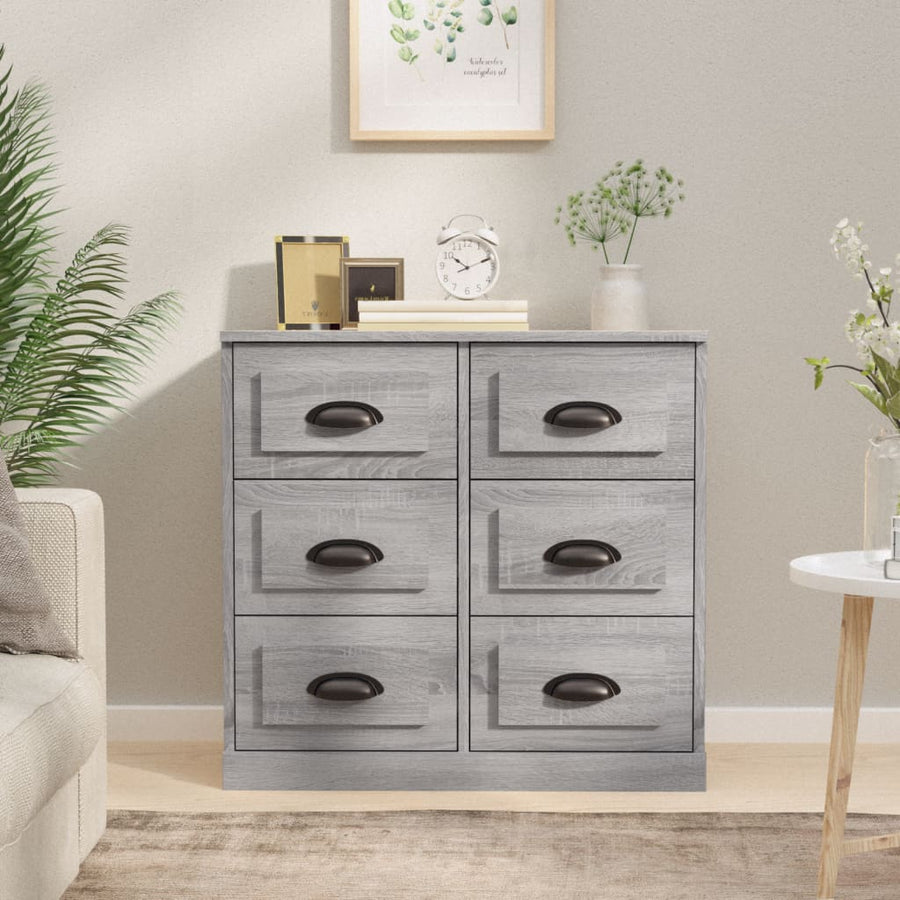 Servantă, Gri Sonoma, 70X35,5X67,5 Cm, Lemn Prelucrat