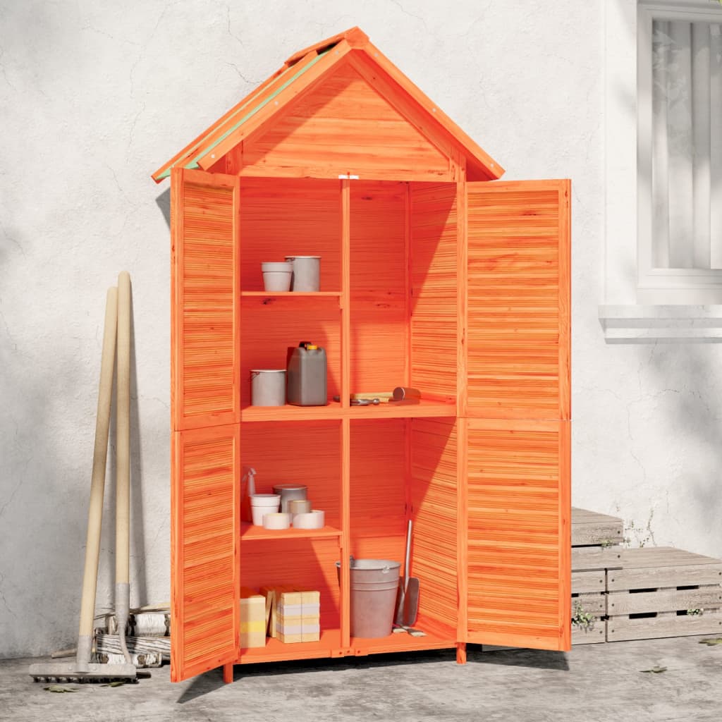 Magazie De Unelte Grădină Cafeniu 89X52,5X175 Cm Lemn Masiv Pin