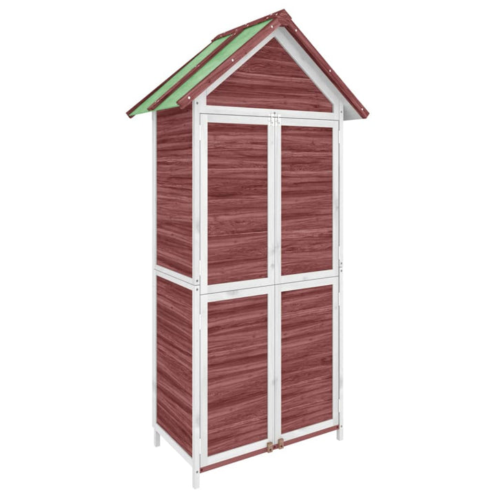 Magazie De Unelte Grădină Cafeniu 89X52,5X175 Cm Lemn Masiv Pin