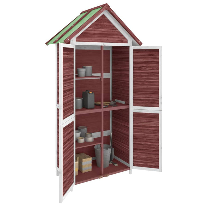 Magazie De Unelte Grădină Cafeniu 89X52,5X175 Cm Lemn Masiv Pin