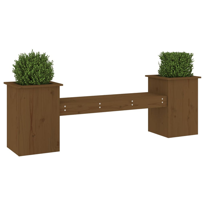 Banchetă Cu Jardiniere, Maro Miere, 184,5X39,5X56,5 Cm