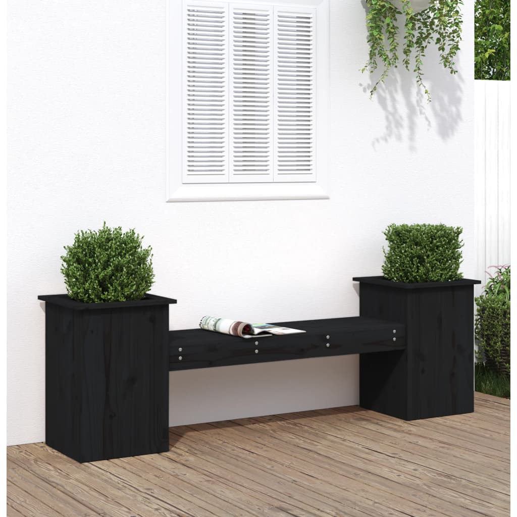 Banchetă Cu Jardiniere, Maro Miere, 184,5X39,5X56,5 Cm