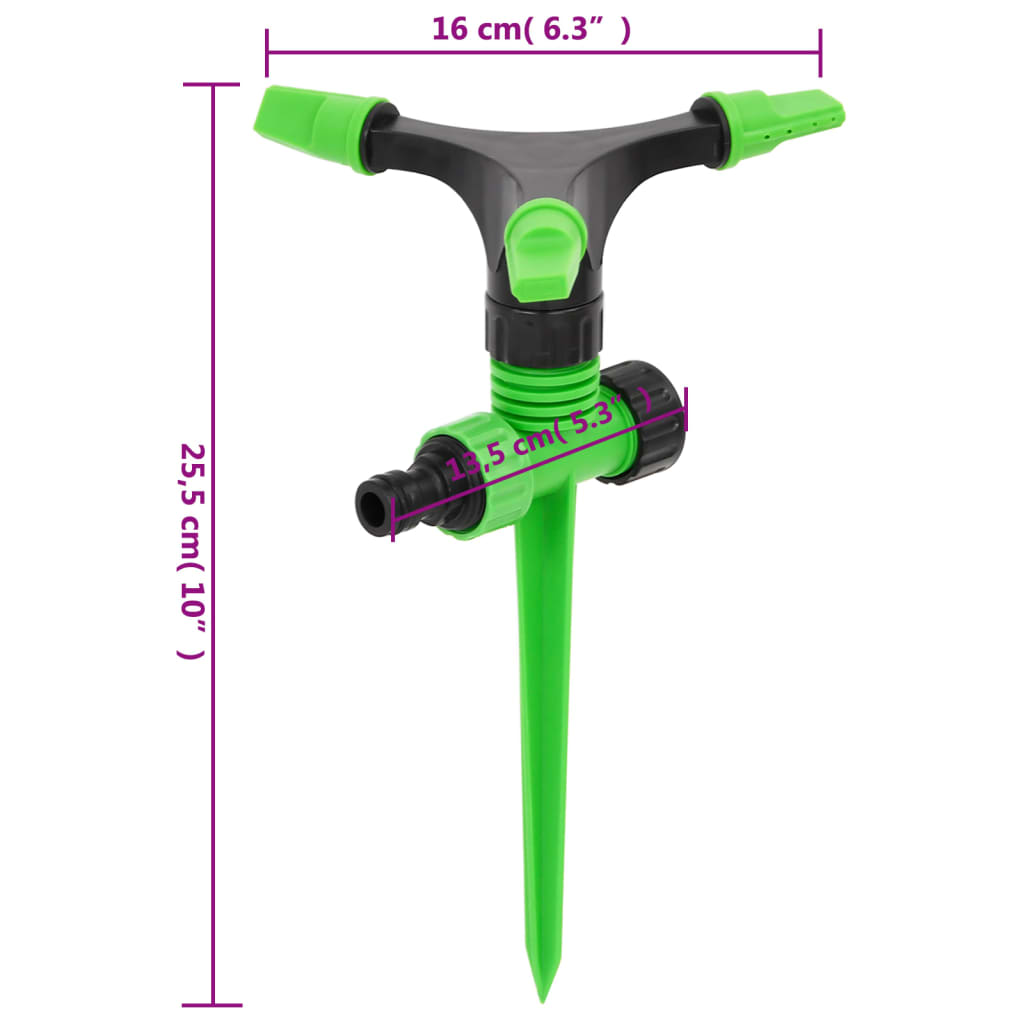 Aspersoare Rotative 4 Buc. Verde Și Negru 16X13,5X25,5Cm Abs&Pp