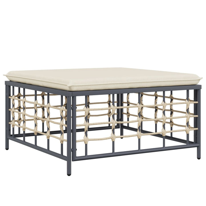 Set Mobilier De Grădină Cu Perne, 10 Piese, Antracit, Poliratan