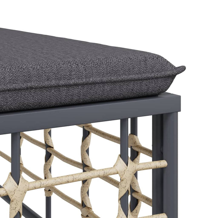 Set Mobilier De Grădină Cu Perne, 11 Piese, Antracit, Poliratan