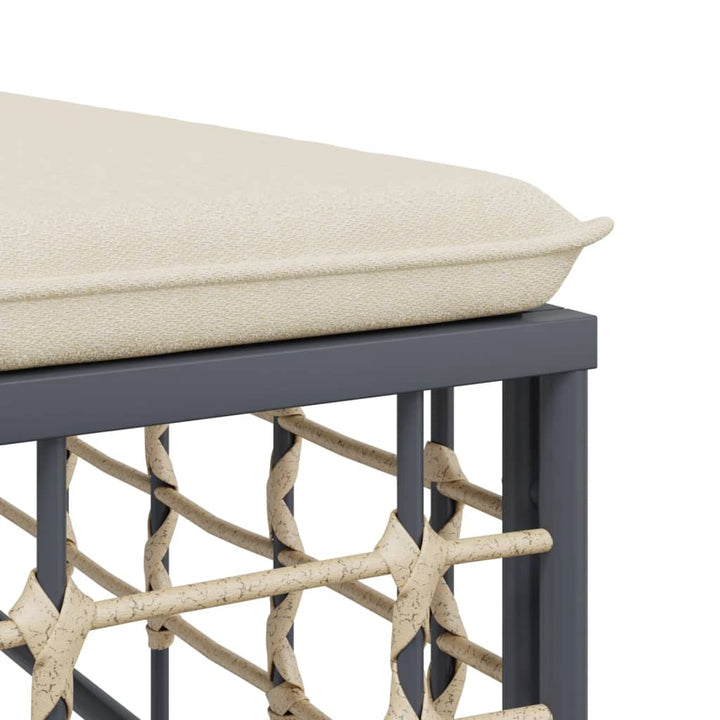 Set Mobilier De Grădină Cu Perne, 9 Piese, Antracit, Poliratan