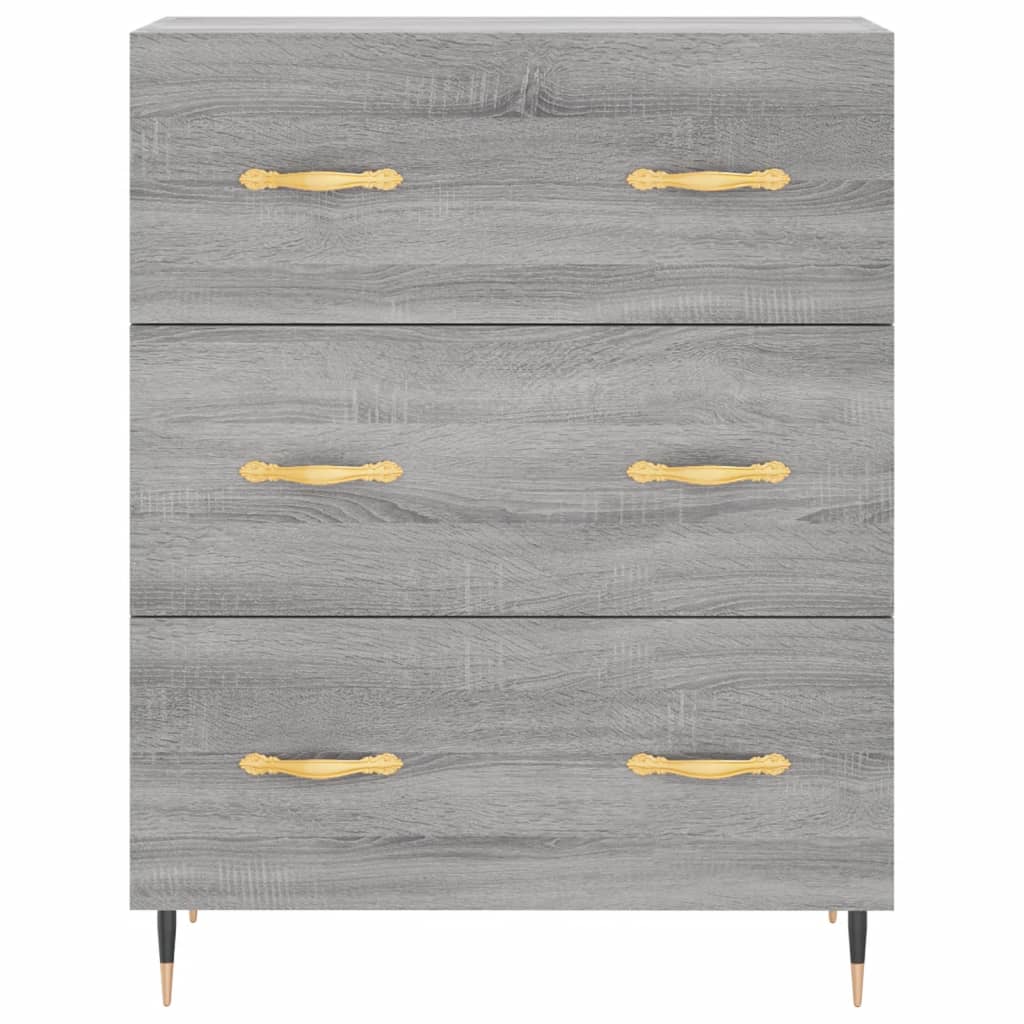 Servantă, Gri Sonoma, 69,5X34X90 Cm, Lemn Compozit