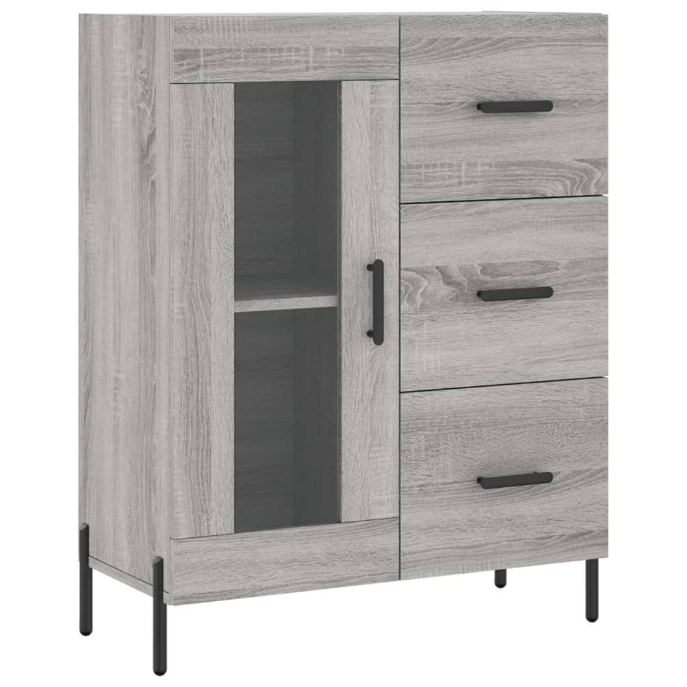 Servantă, Gri Sonoma, 69,5X34X90 Cm, Lemn Compozit