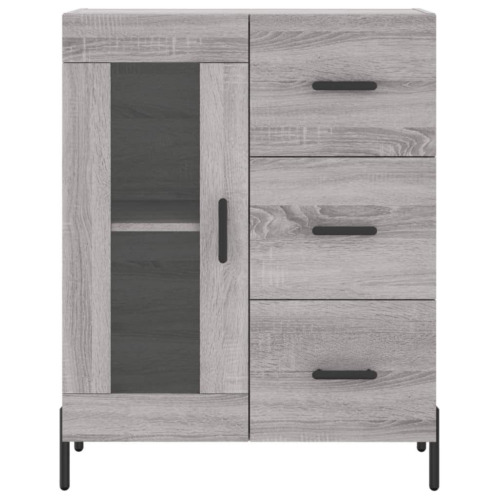 Servantă, Gri Sonoma, 69,5X34X90 Cm, Lemn Compozit