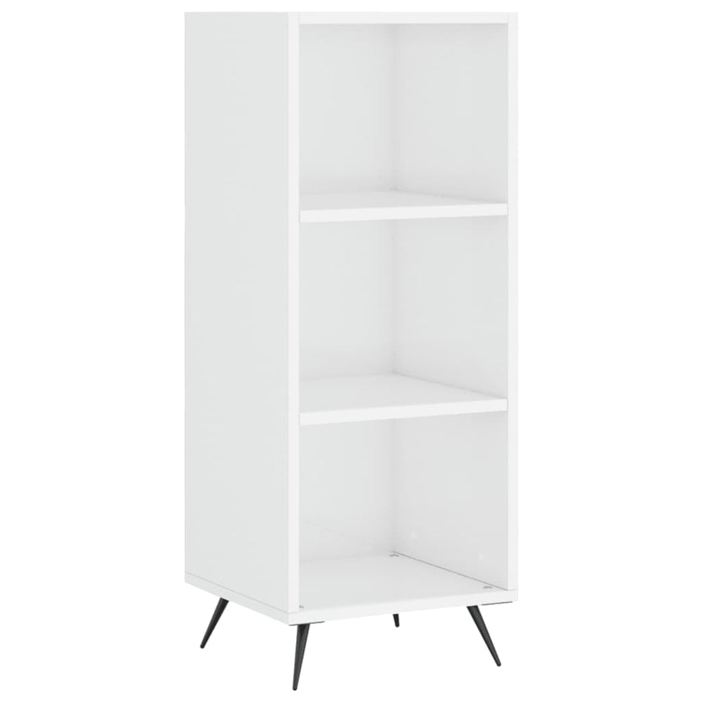 Dulap Cu Rafturi, Alb Extralucios, 34,5X32,5X90Cm Lemn Compozit