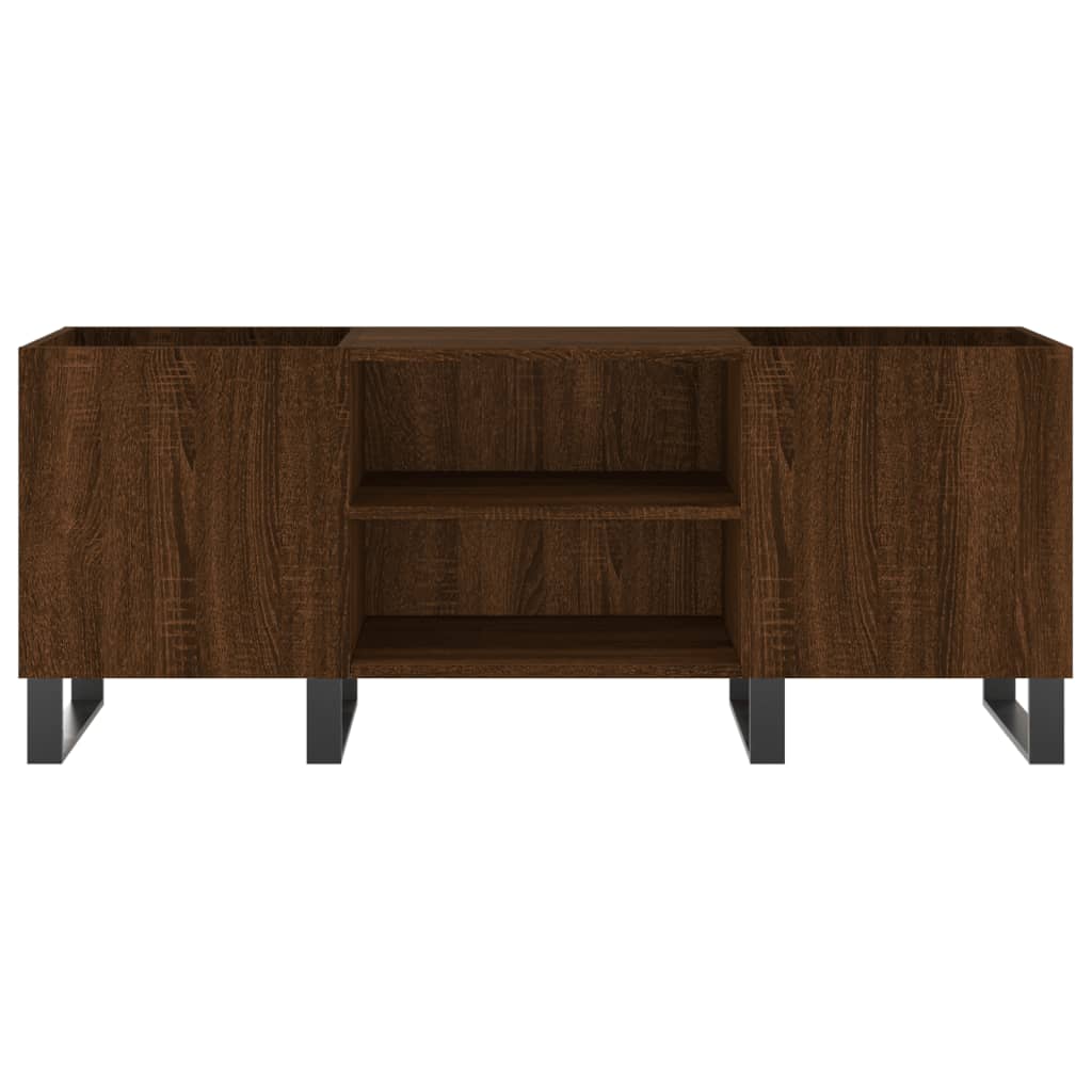 Dulap Pentru Discuri Stejar Maro, 121X38X48 Cm, Lemn Prelucrat