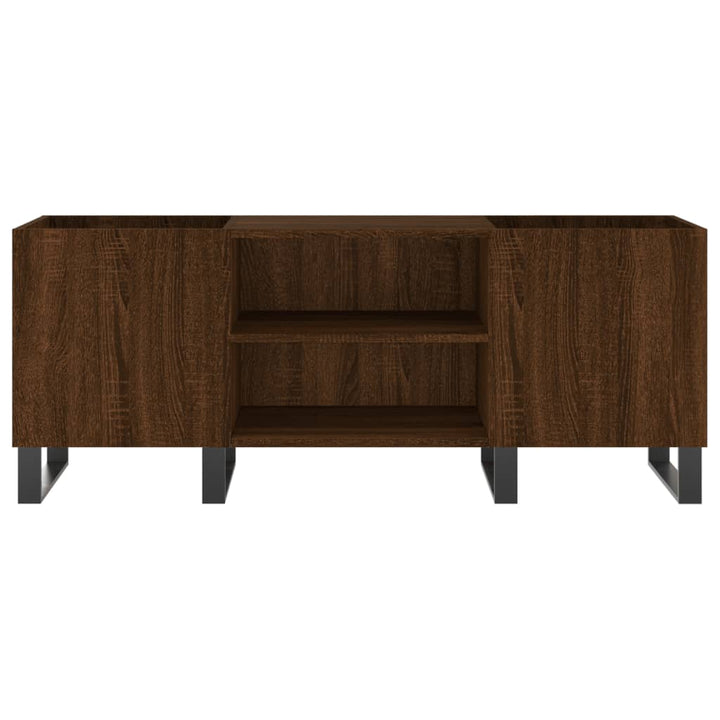 Dulap Pentru Discuri Stejar Maro, 121X38X48 Cm, Lemn Prelucrat