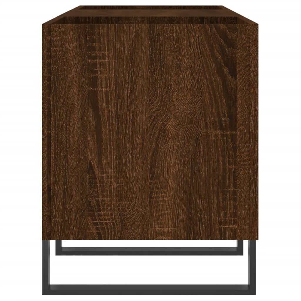 Dulap Pentru Discuri Stejar Maro, 121X38X48 Cm, Lemn Prelucrat