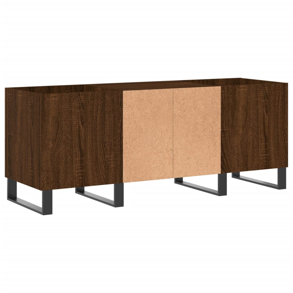 Dulap Pentru Discuri Stejar Maro, 121X38X48 Cm, Lemn Prelucrat