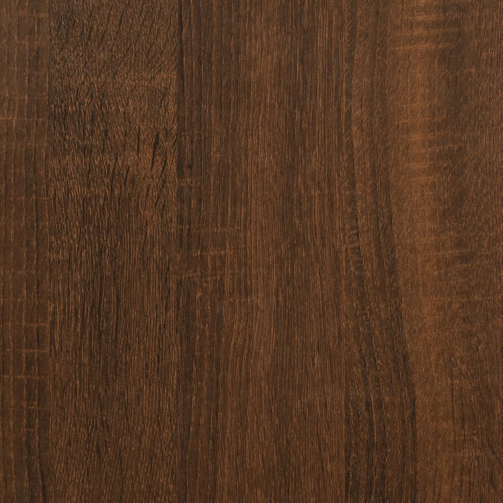 Dulap Pentru Discuri Stejar Maro, 121X38X48 Cm, Lemn Prelucrat