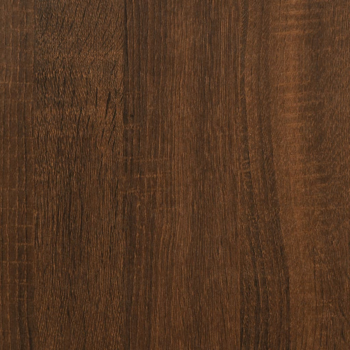 Dulap Pentru Discuri Stejar Maro, 121X38X48 Cm, Lemn Prelucrat