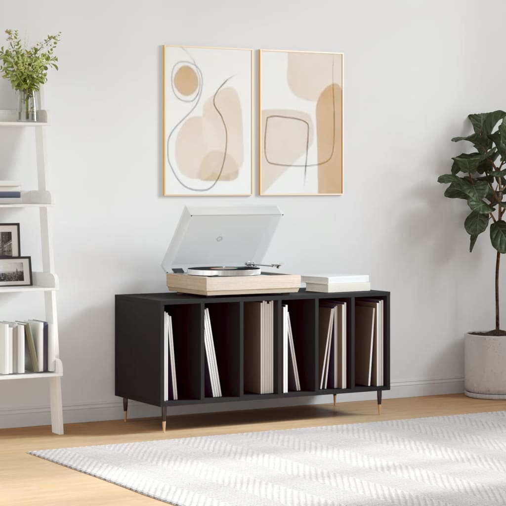 Dulap Pentru Discuri Gri Sonoma, 100X38X48 Cm, Lemn Prelucrat