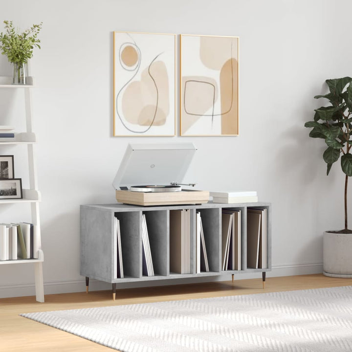 Dulap Pentru Discuri Gri Sonoma, 100X38X48 Cm, Lemn Prelucrat