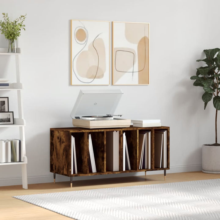 Dulap Pentru Discuri Gri Sonoma, 100X38X48 Cm, Lemn Prelucrat