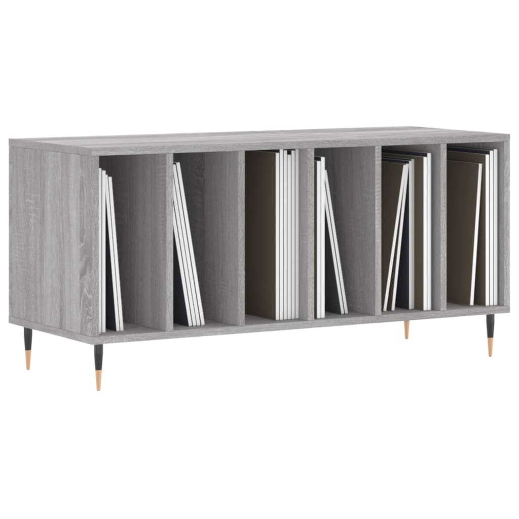 Dulap Pentru Discuri Gri Sonoma, 100X38X48 Cm, Lemn Prelucrat