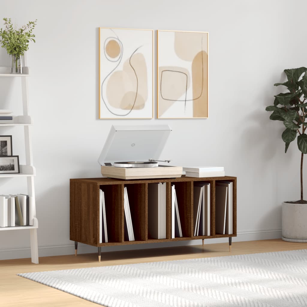 Dulap Pentru Discuri Gri Sonoma, 100X38X48 Cm, Lemn Prelucrat